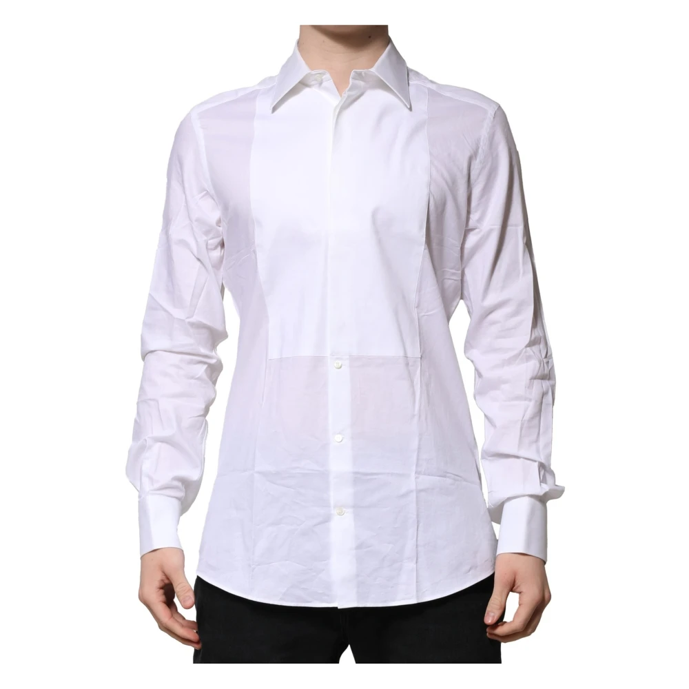 Dolce & Gabbana Men's White Cotton Poplin Formal Shirt - Formal Shirts - Xl - Shirts