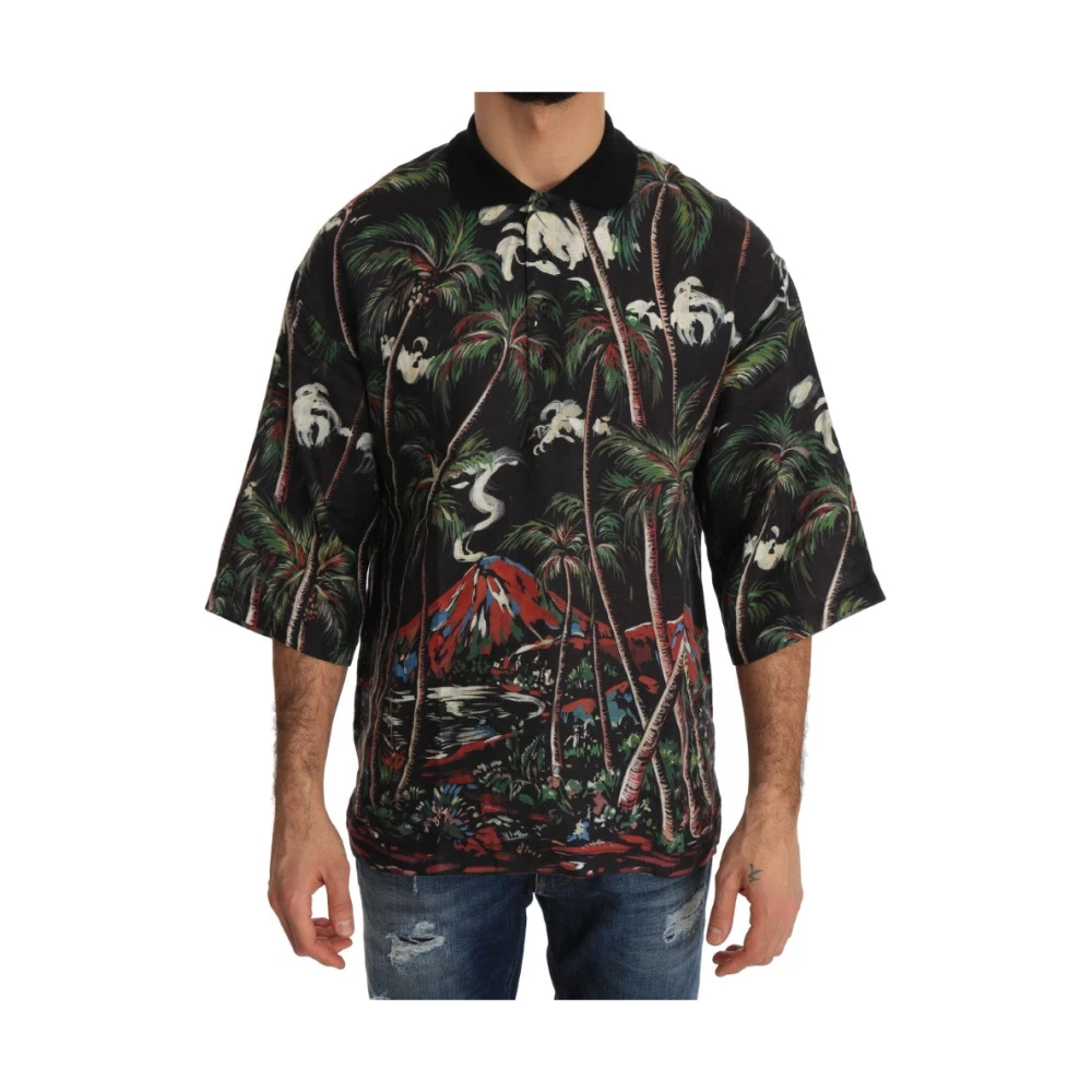 Dolce & Gabbana Black Volcano Sicily Short Sleeve T-Shirt - IT46 | S - Image 2