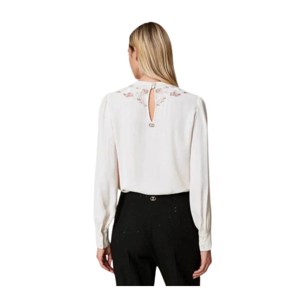 Twinset Elegante Blouse met Uniek Design White Dames