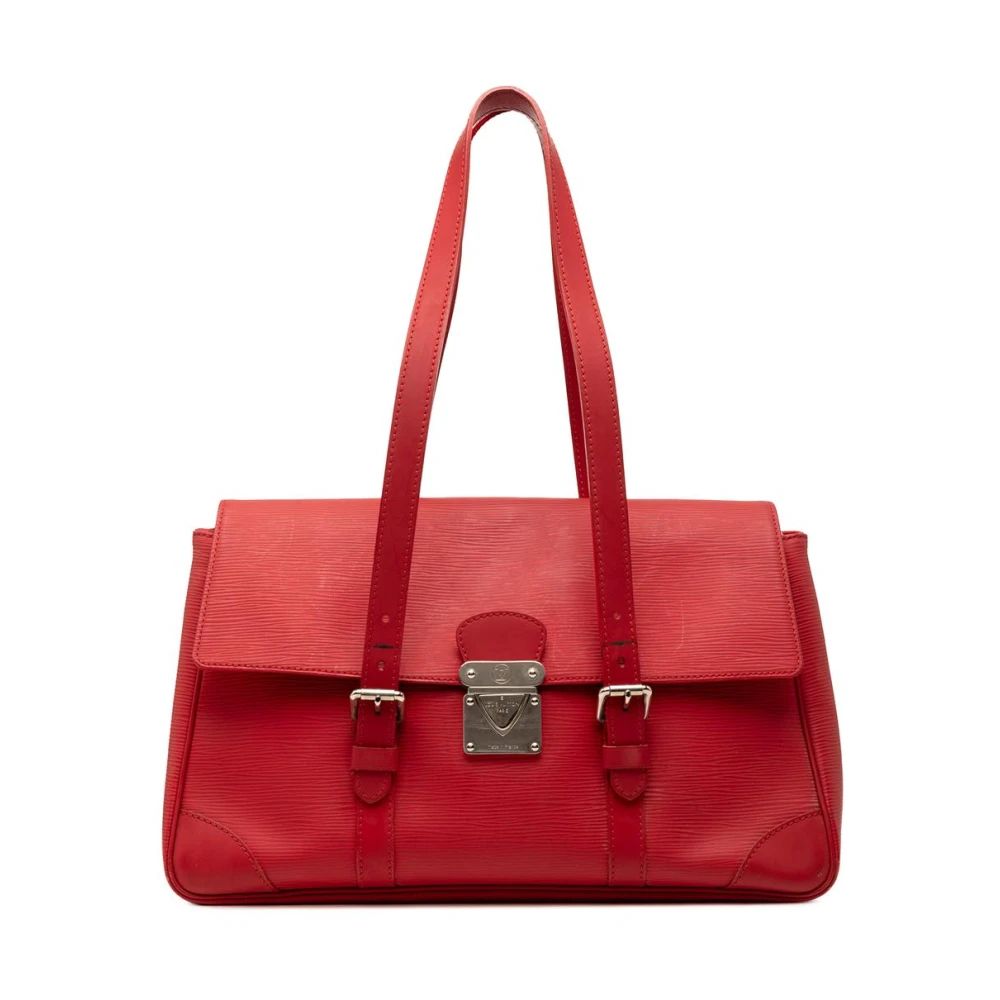 Louis Vuitton Vintage Women's Red Pre-Owned Structu Shoulder Bag