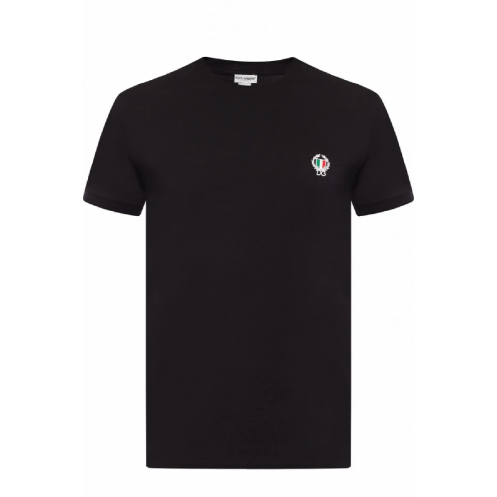 Dolce & Gabbana Zwart Katoenen Logo T-Shirt Zwart Heren