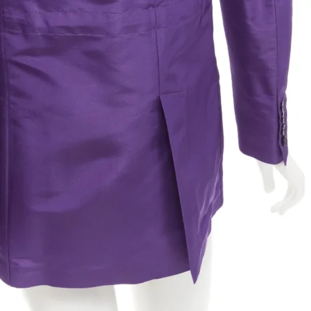 Valentino Vintage Pre-owned Silk outerwear Purple Dames