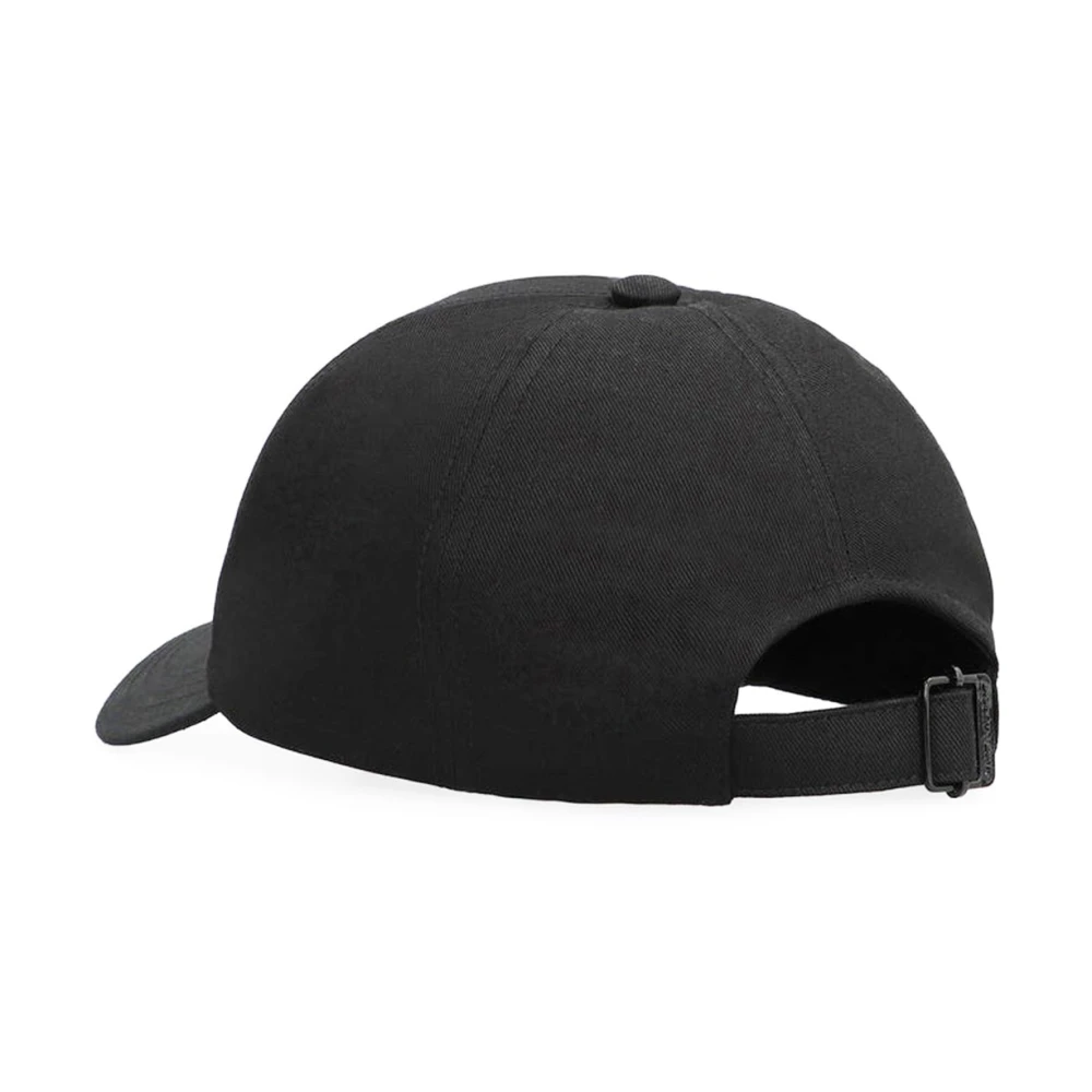 Saint Laurent Zwarte Logo Baseballpet Accessoires Black Heren