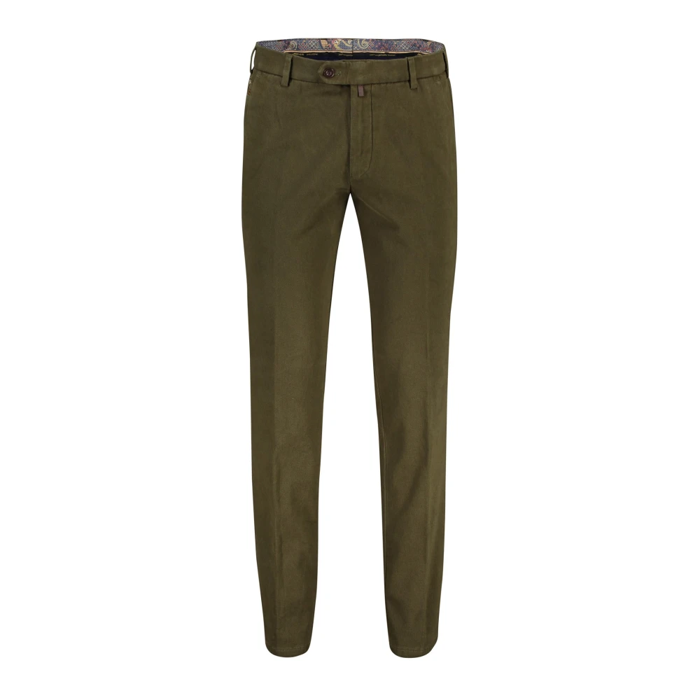 Meyer Men's Green Chinos, W31, Cotton Chino Trousers