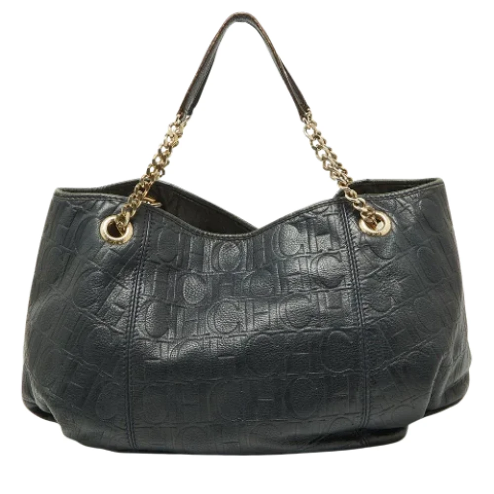 Carolina Herrera Pre-owned Leather handbags Blue Dames