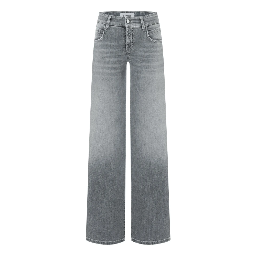 Grå Wide Leg Jeans Superstretch Denim