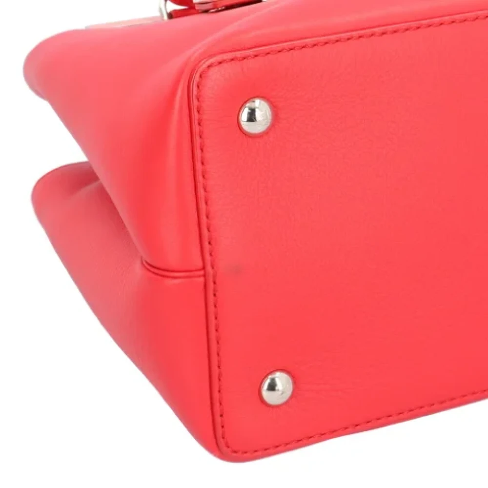 Fendi Vintage Pre-owned Leather shoulder-bags Red Dames