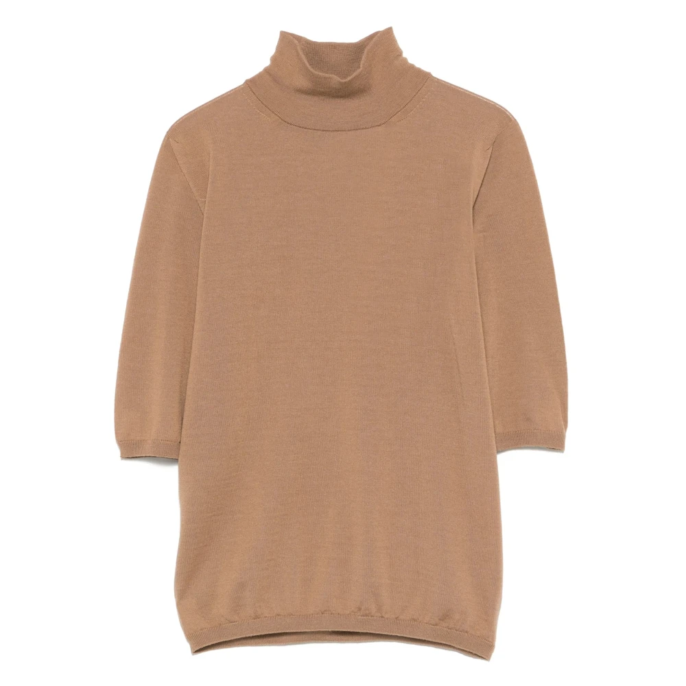 Max Mara Kameelbruin Gebreide Coltrui Brown Dames