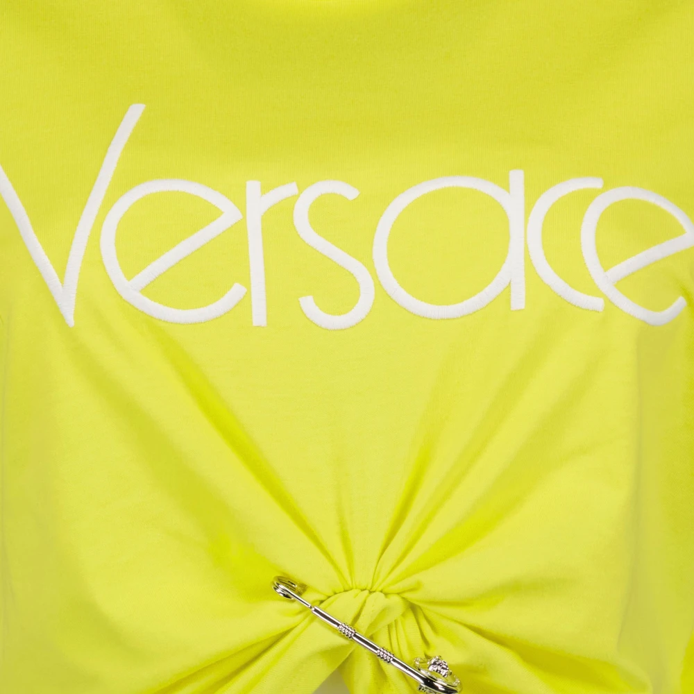 Versace Crop T-shirt 1978 Ré-Edition Yellow Dames