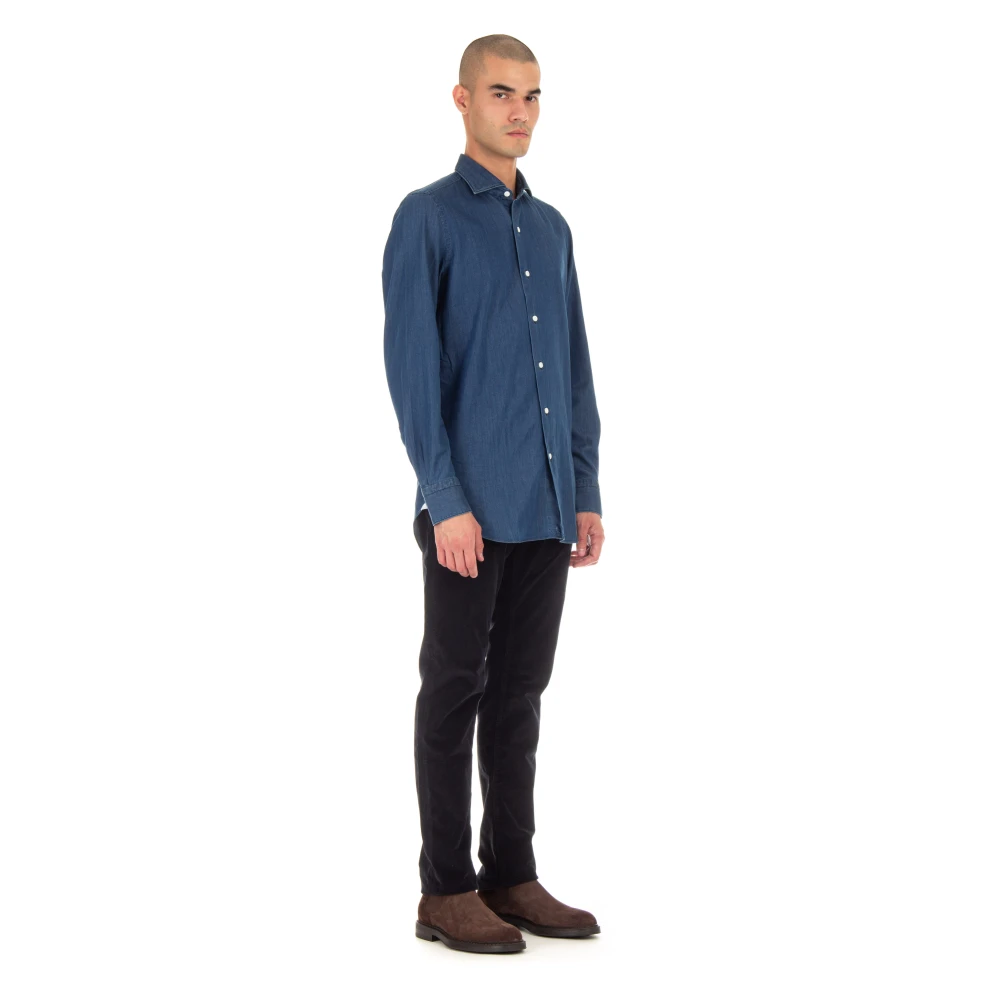 Finamore Blouses & Shirts Blue Heren