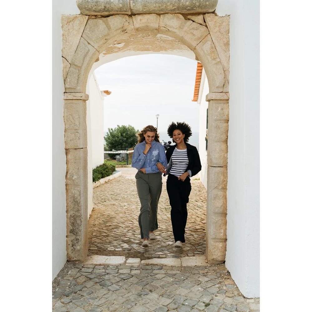 &Co Woman Overhemd met lange mouwen effen kleur Blue Dames