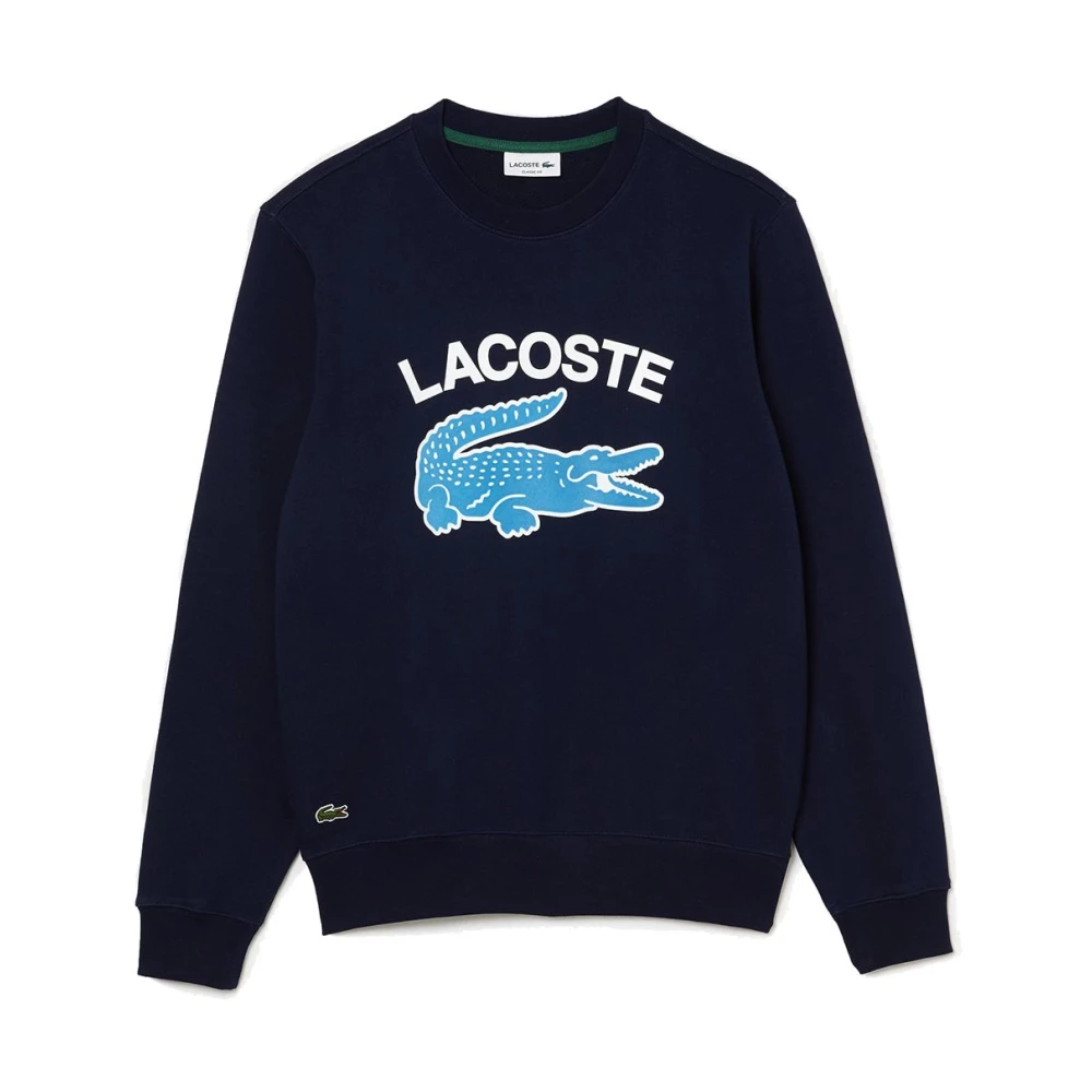 Lacoste Klassieke sweatshirt met krokodillenprint Blue Heren