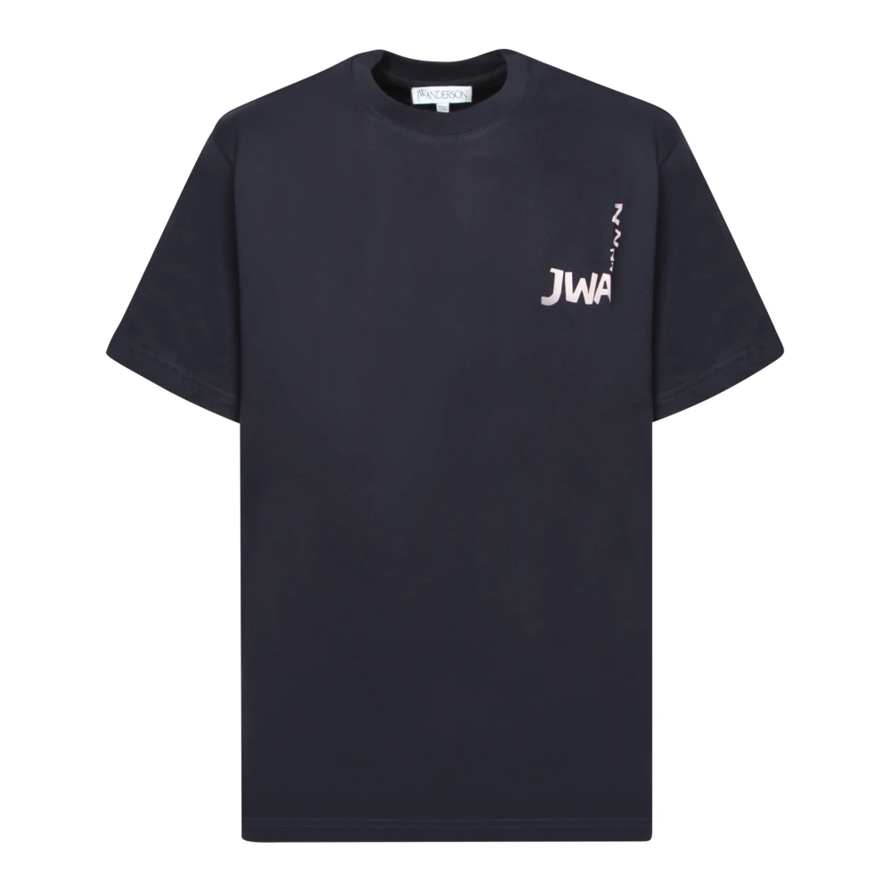 JW Anderson Gedurfd Katoenen T-shirt met Unieke Achterkant Blue Heren