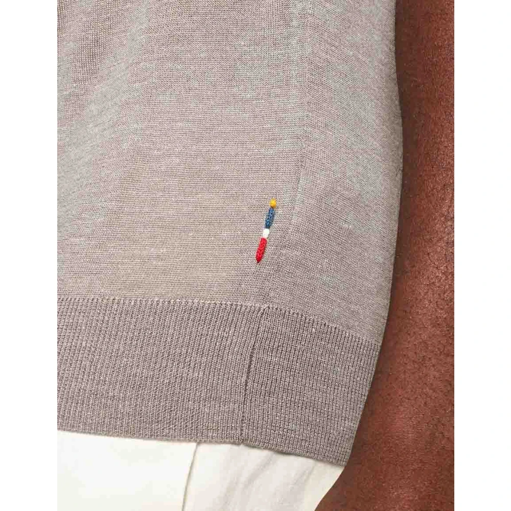 Orlebar Brown Zijde Linnen Grijs Gebreid Gray Heren