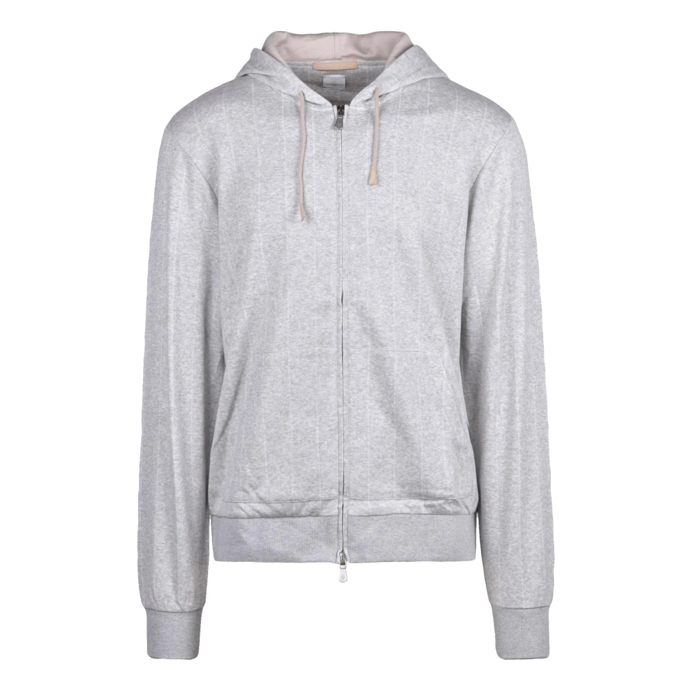 Eleventy Uomo Grigio Felpa Con Zip