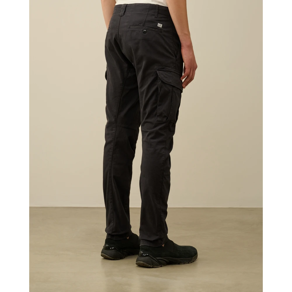 C.P. Company Stretch Sateen Lenszak Cargo Broek Black Heren