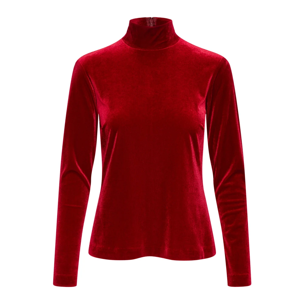 Part Two Elegante Rhythmic Red Gebreide Trui Red Dames