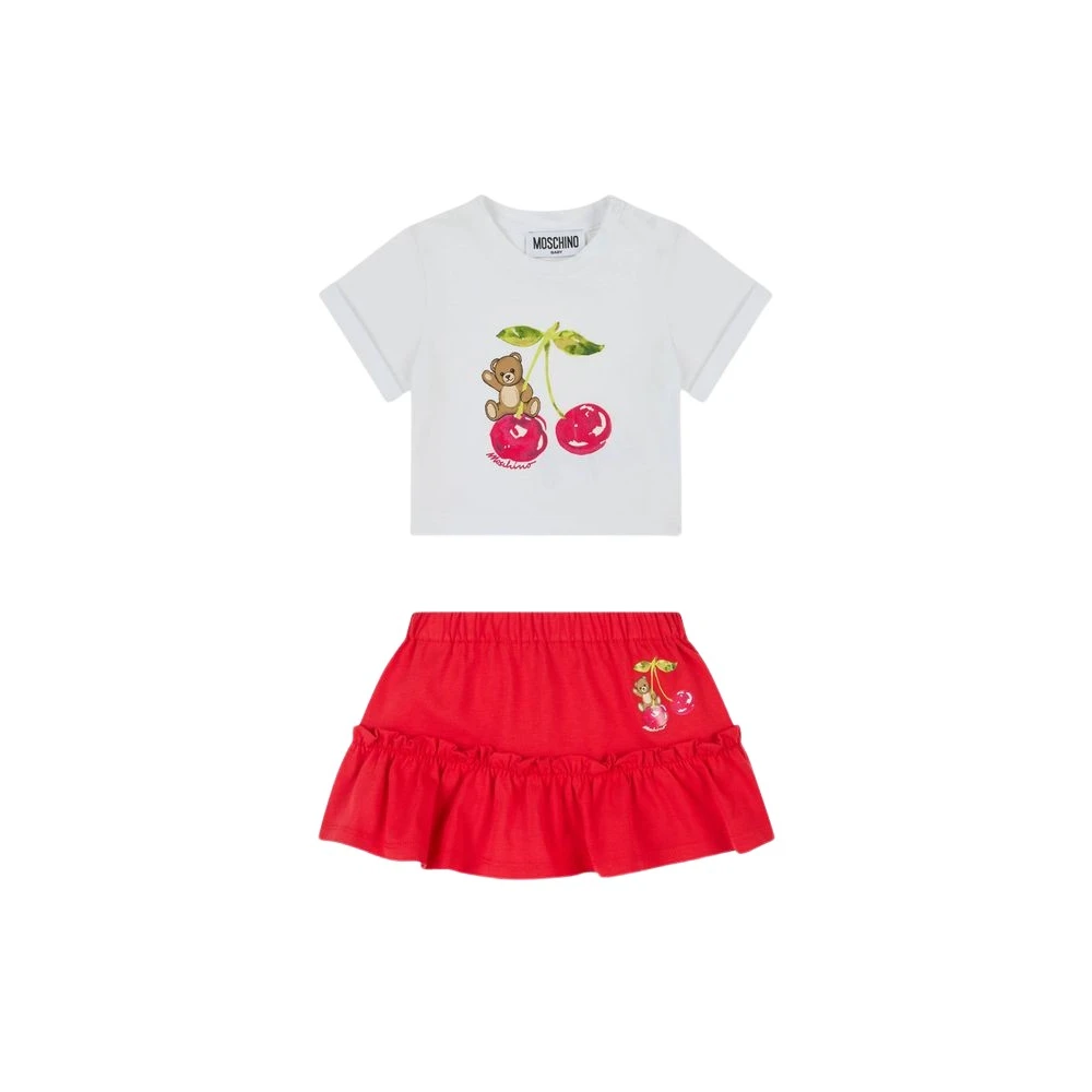 Moschino Cotton Jersey T-Shirt And Skirt Set - Female - Kids Sets - Multicolor - 18 M - Kids