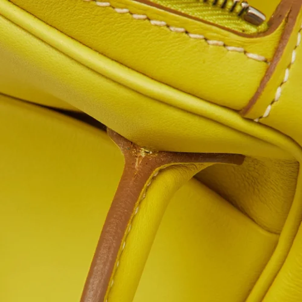 Hermès Vintage Pre-owned Leather shoulder-bags Yellow Dames