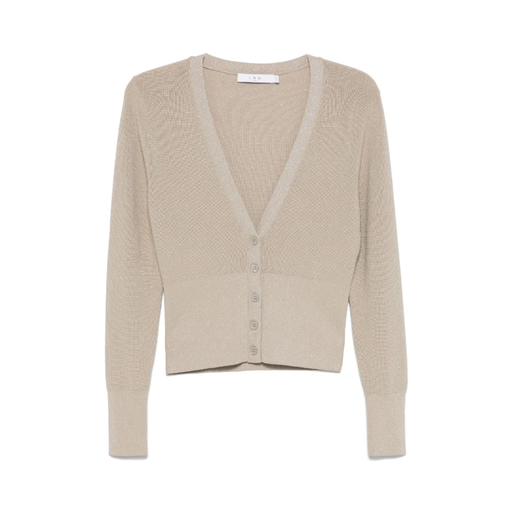 IRO Beige V-hals Vest met Lurex Detail Beige Dames
