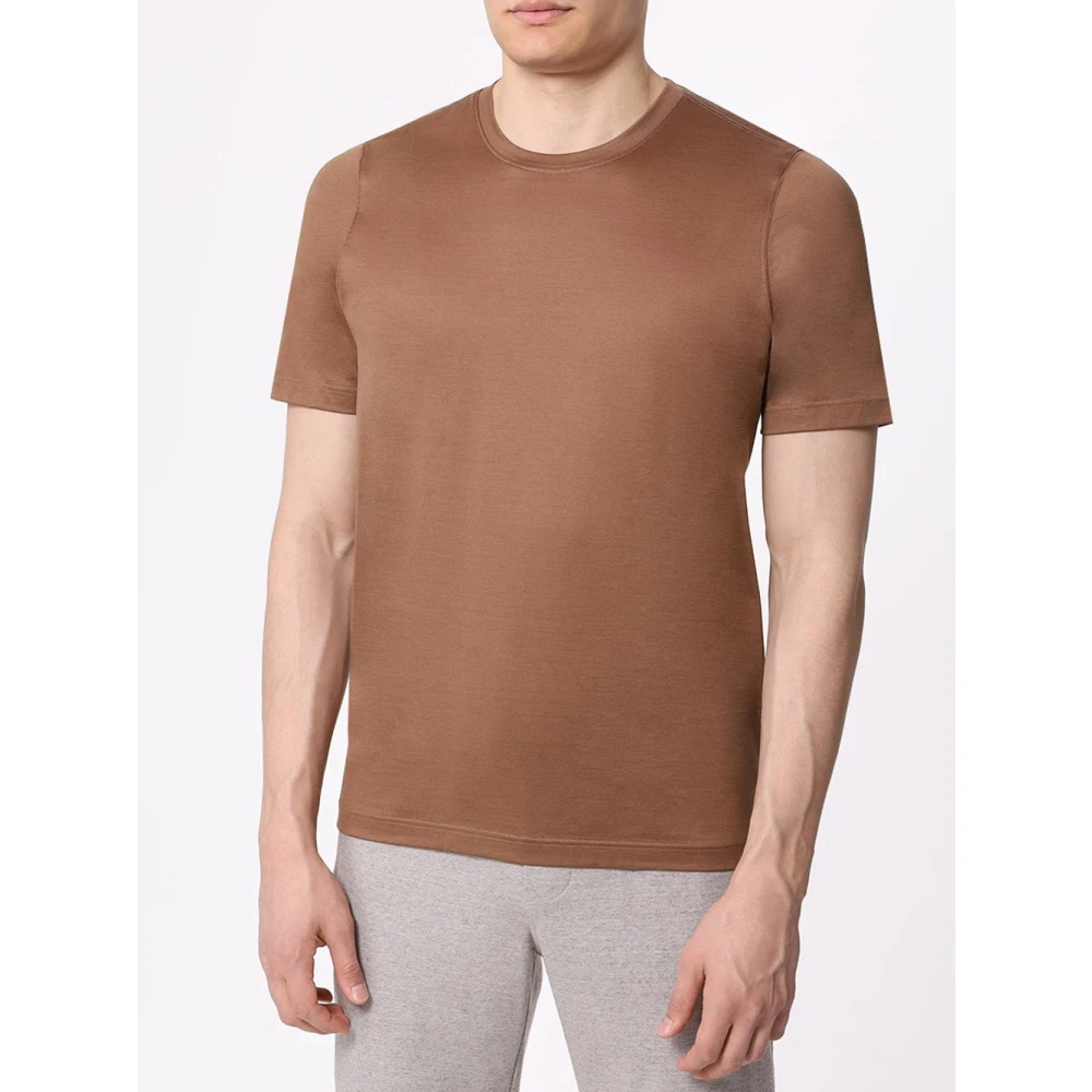Gran Sasso Casual T-shirt Polo Brown Heren