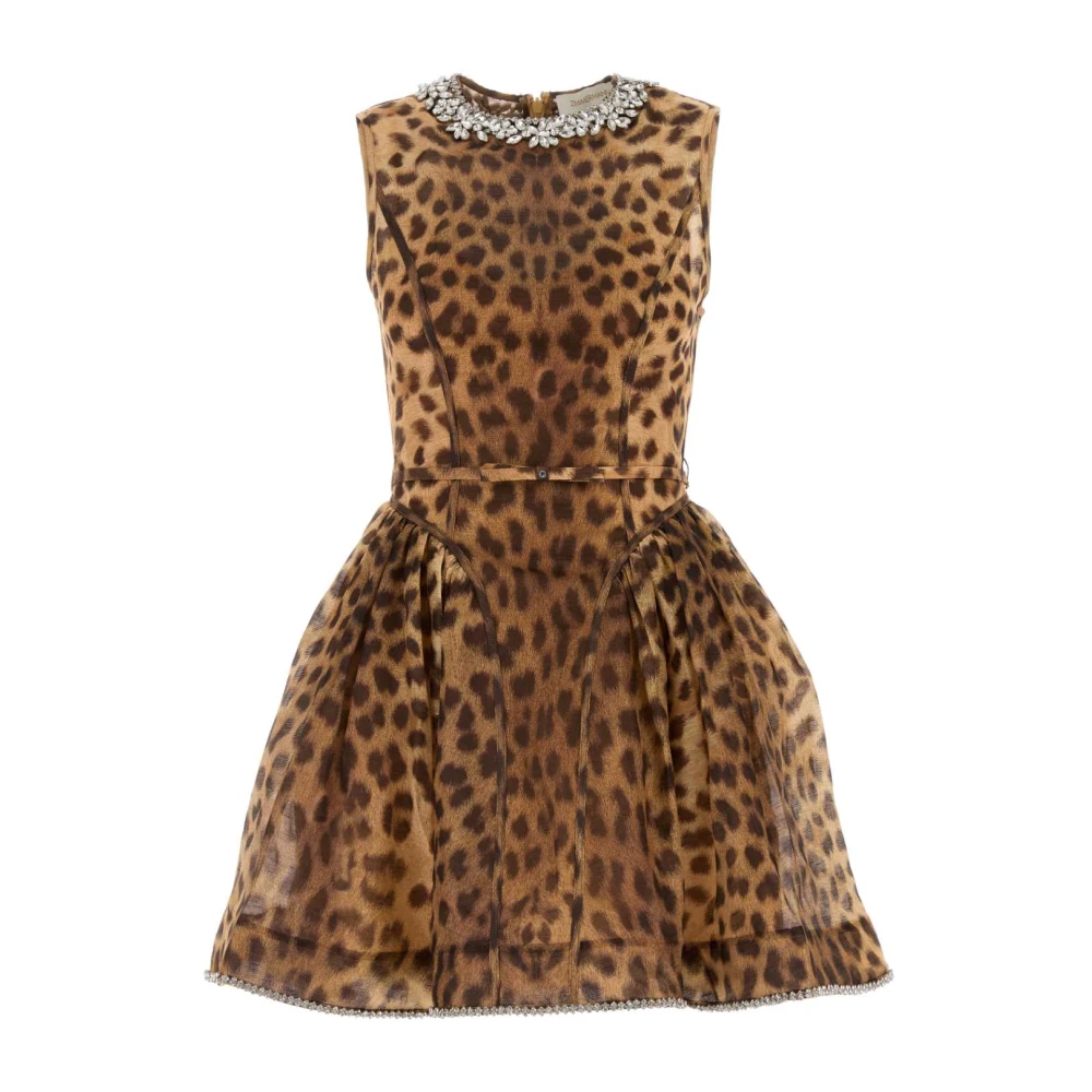 Zimmermann Gedrukte linnenmix Crush mini-jurk Multicolor Dames
