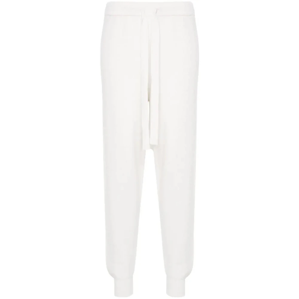 Golden Goose Women's White Sweatpants, S, Journey Knit Jogging Trousers