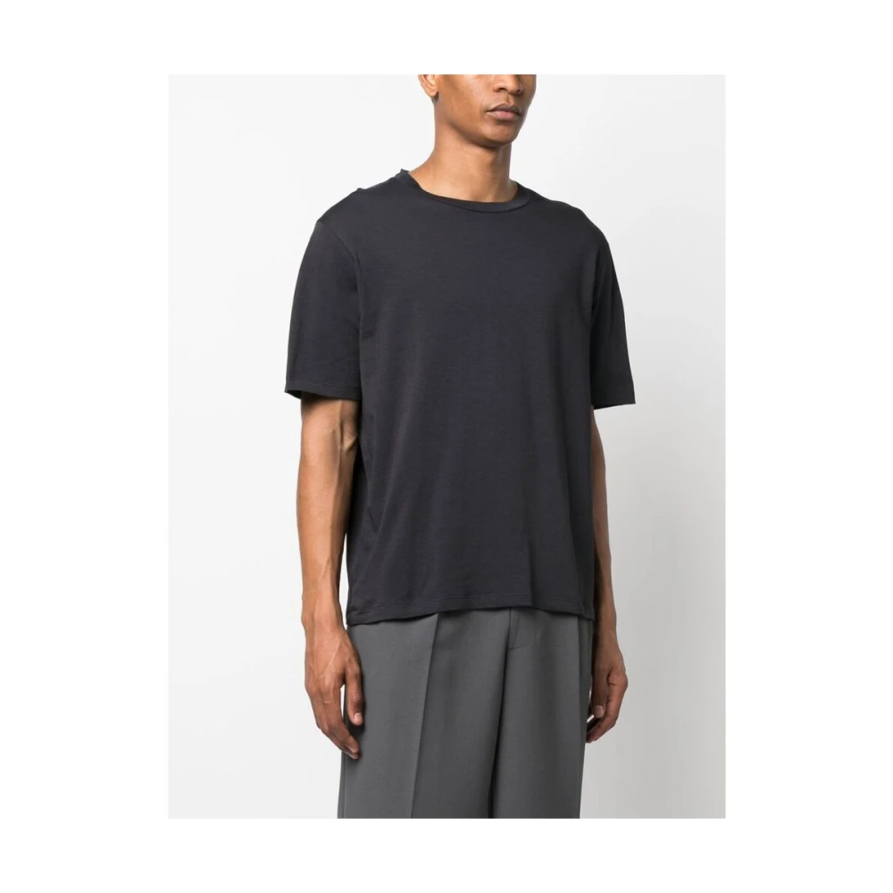 Studio Nicholson Midnight Blue Katoen Crew Neck T-shirt Blue Heren