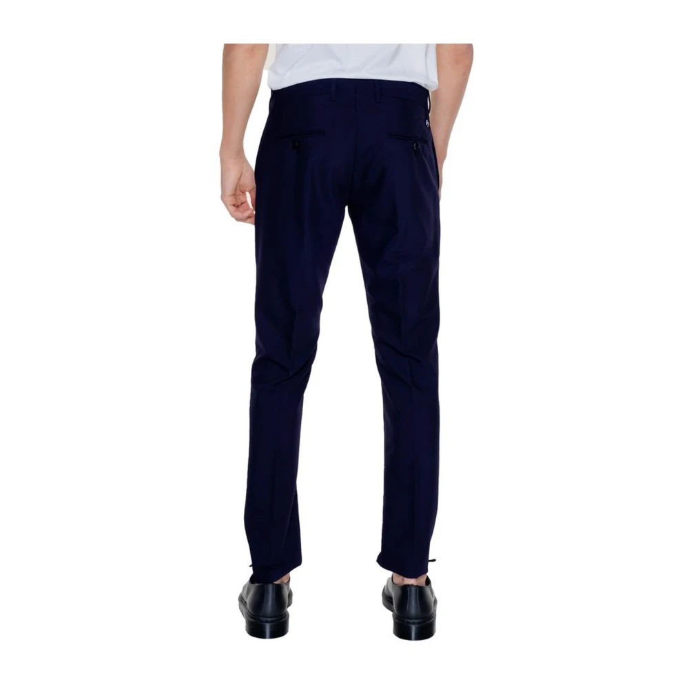 Antony Morato Blauwe Suit Broek Polyester Mix Lente Zomer Blue Heren