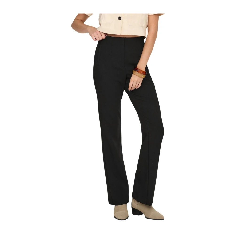 Only Mujer Negro Pantalones, Talla: L L32
