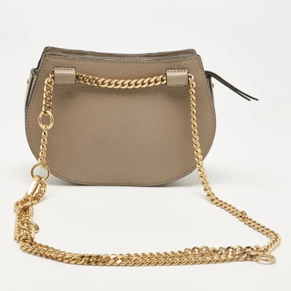 Chloé Pre-owned Leather handbags Gray Dames