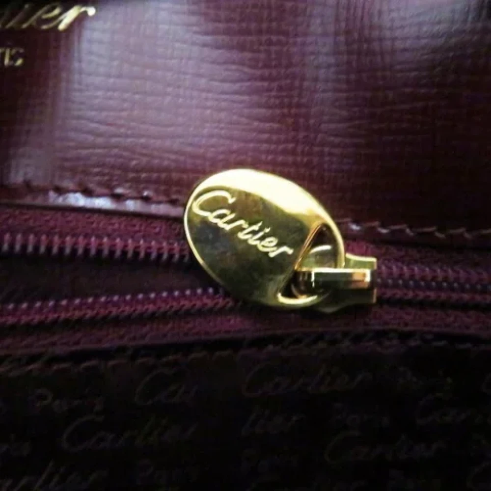 Cartier Vintage Pre-owned Leather shoulder-bags Red Dames