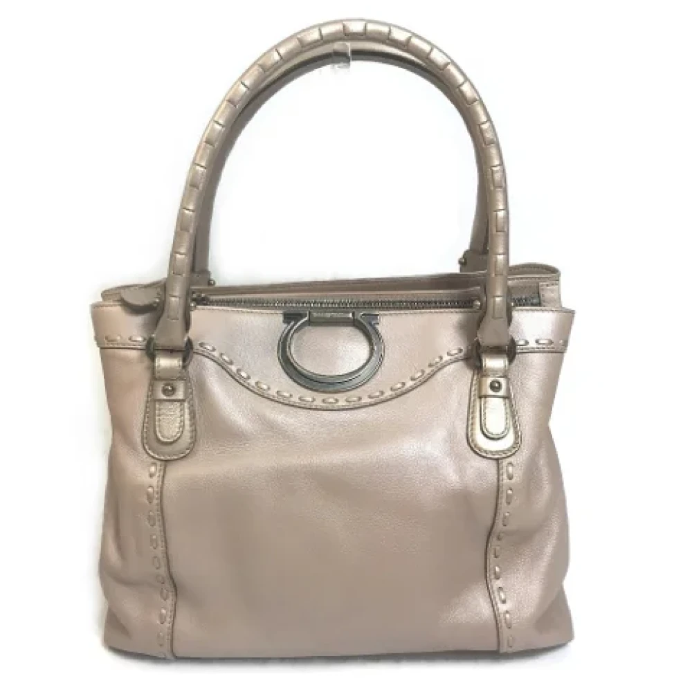 Salvatore Ferragamo Pre-owned Leather handbags Pink Dames