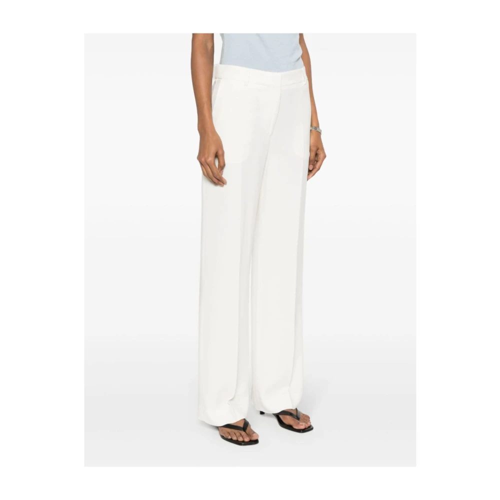 TotêMe Relaxte witte rechte broek White Dames