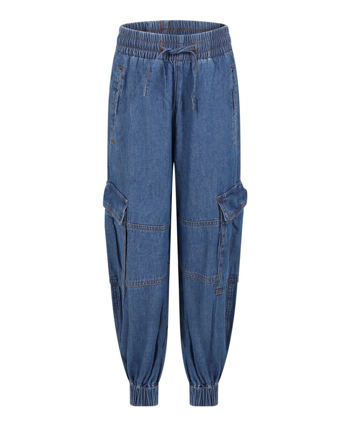 Blue Denim Jeans with Elastic Waistband, Molo, Jeans