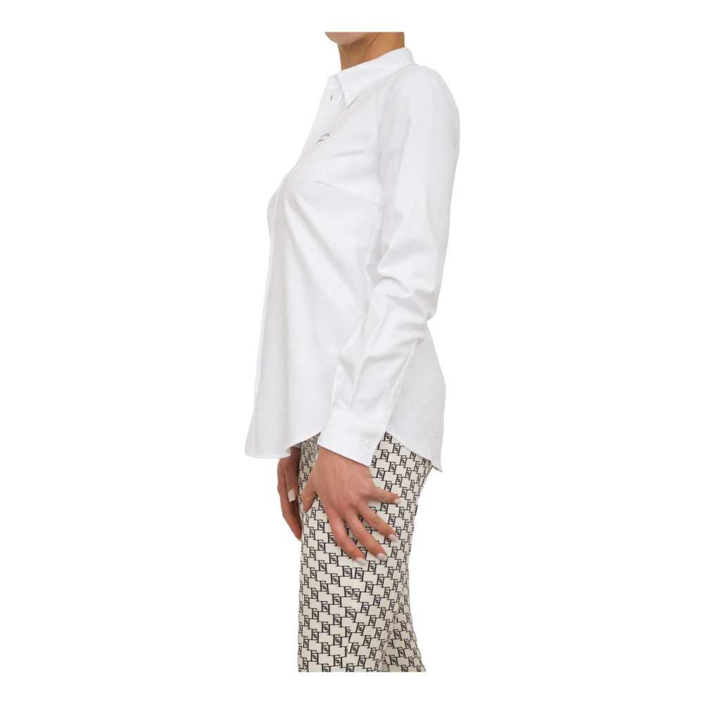 Elisabetta Franchi Camicia Overhemd White Dames