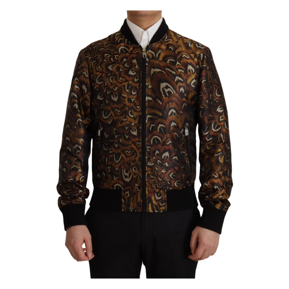 Dolce & Gabbana Men's Multicolor Elegant Brown Blouson Jacket - Bomber Jackets - Xs - Jackets