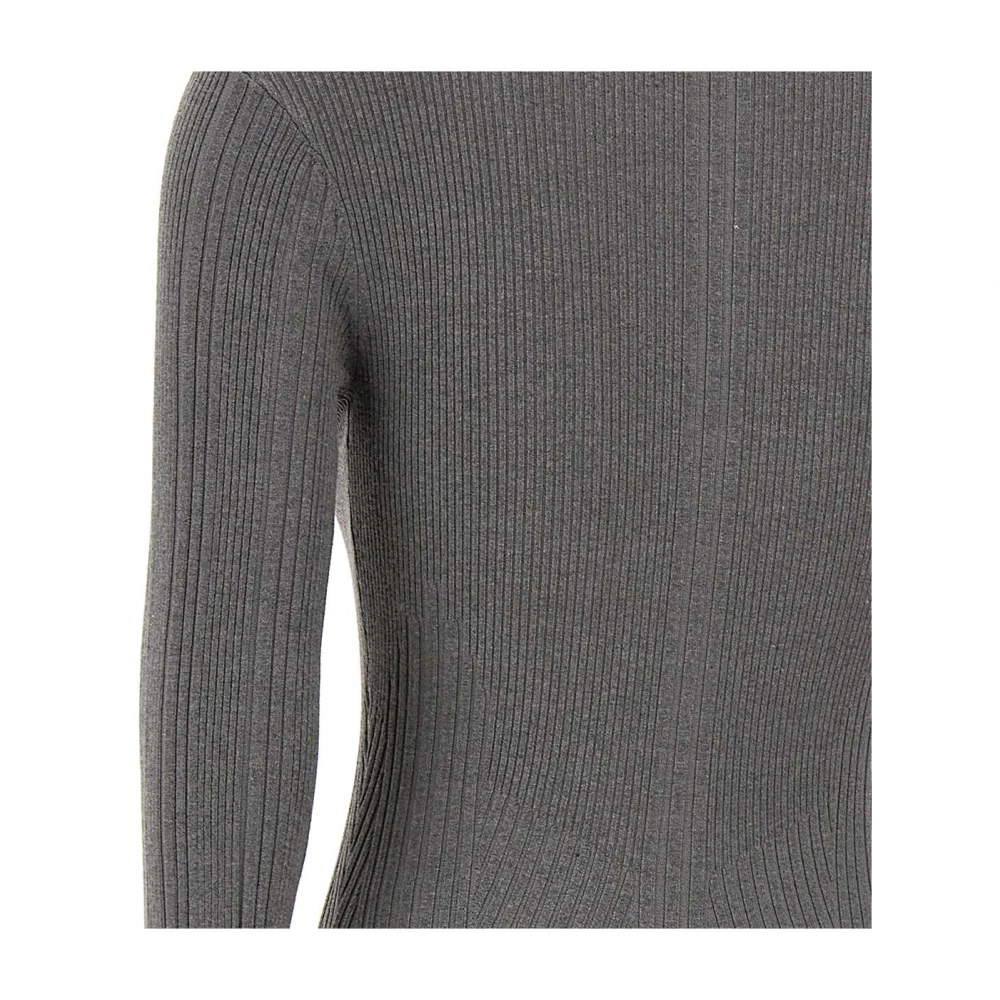 Remain Birger Christensen Geribbelde Grijze Midi Jurk Gray Dames