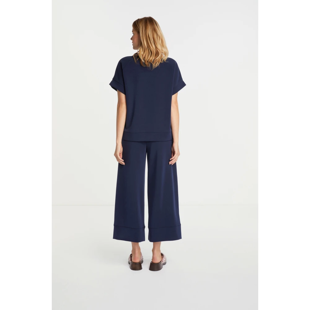 Rich & Royal Stijlvolle Peached Culotte Broek Blue Dames