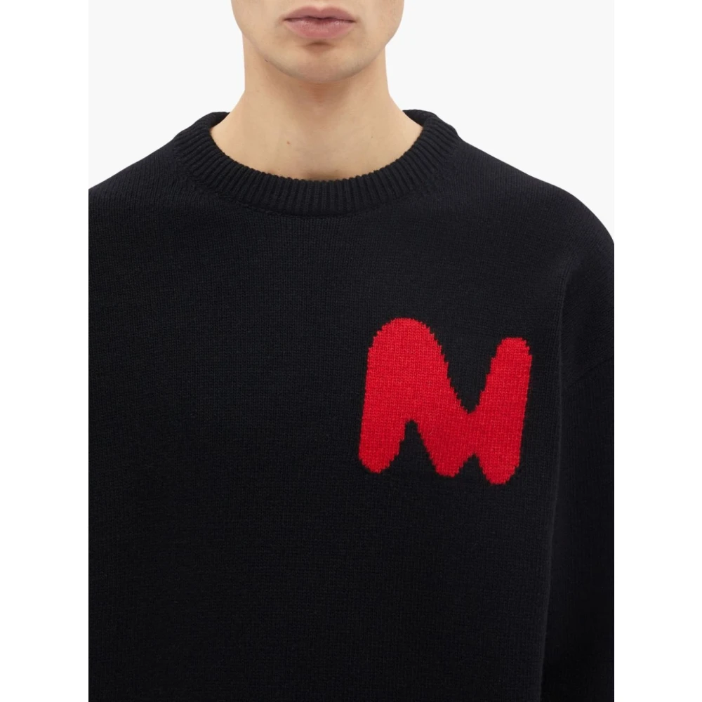 Msgm Zwarte Gebreide Kleding voor Mannen Aw24 Black Heren