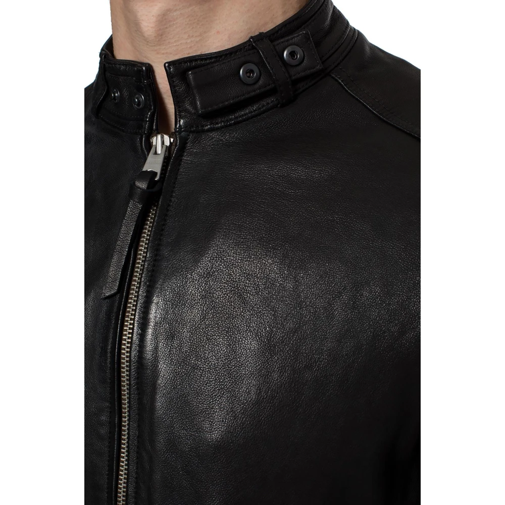 AllSaints Leren Jas Black Heren