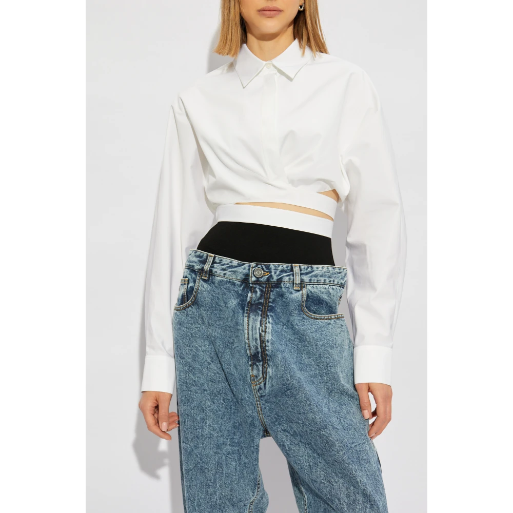Alaïa Korte shirt White Dames