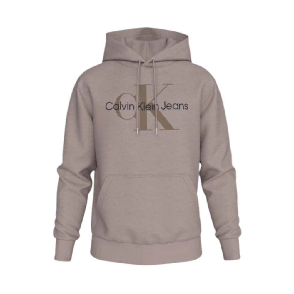 Calvin Klein Hoodie met zakken Brown Heren