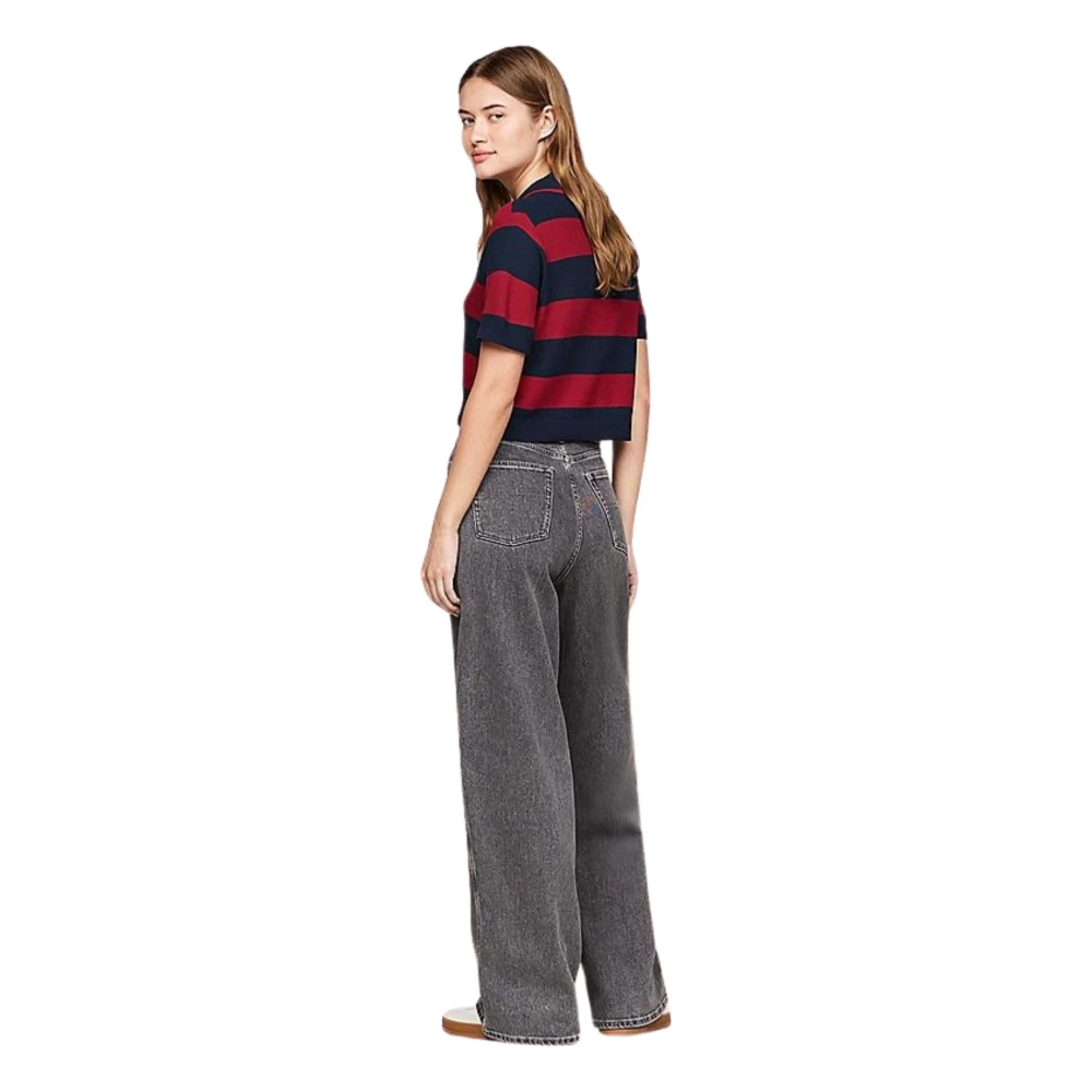 Tommy Hilfiger Blauw Gestreept Poloshirt Multicolor Dames