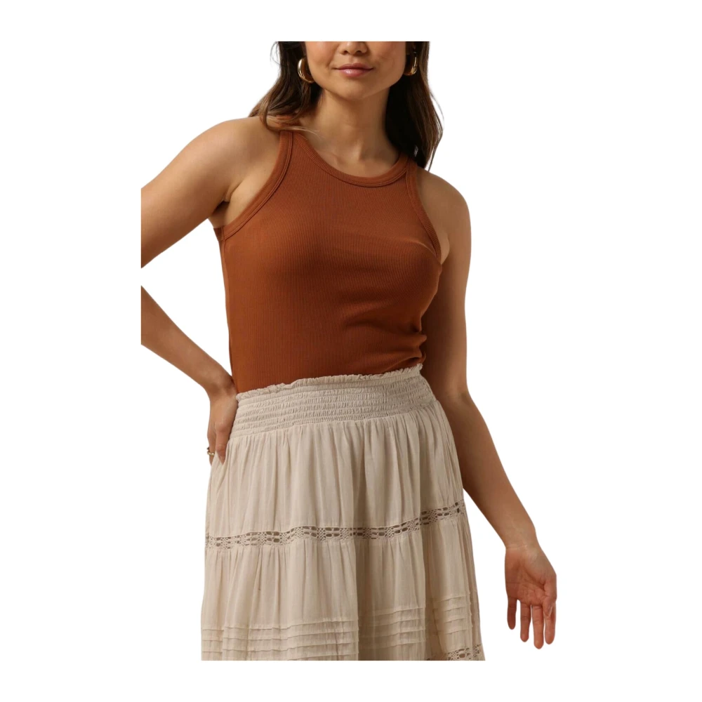 Catwalk Junkie Rib Tank Top in Koperkleur Brown Dames