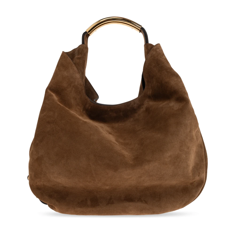 Moschino Women's Brown Handbags, One Size, Suede Handbag