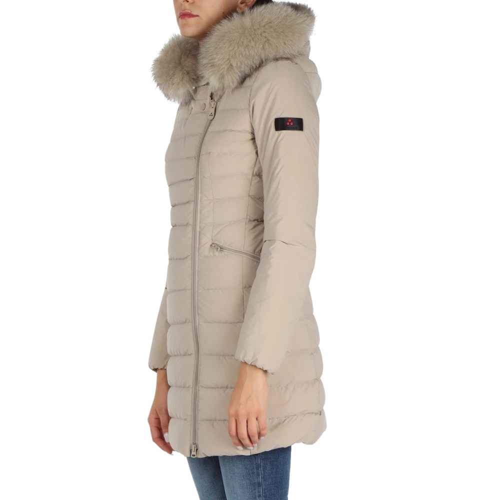 Peuterey Waterafstotende Bontjas Beige Dames