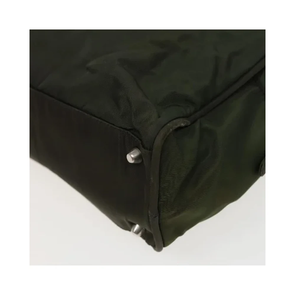 Prada Vintage Pre-owned Nylon handbags Green Dames