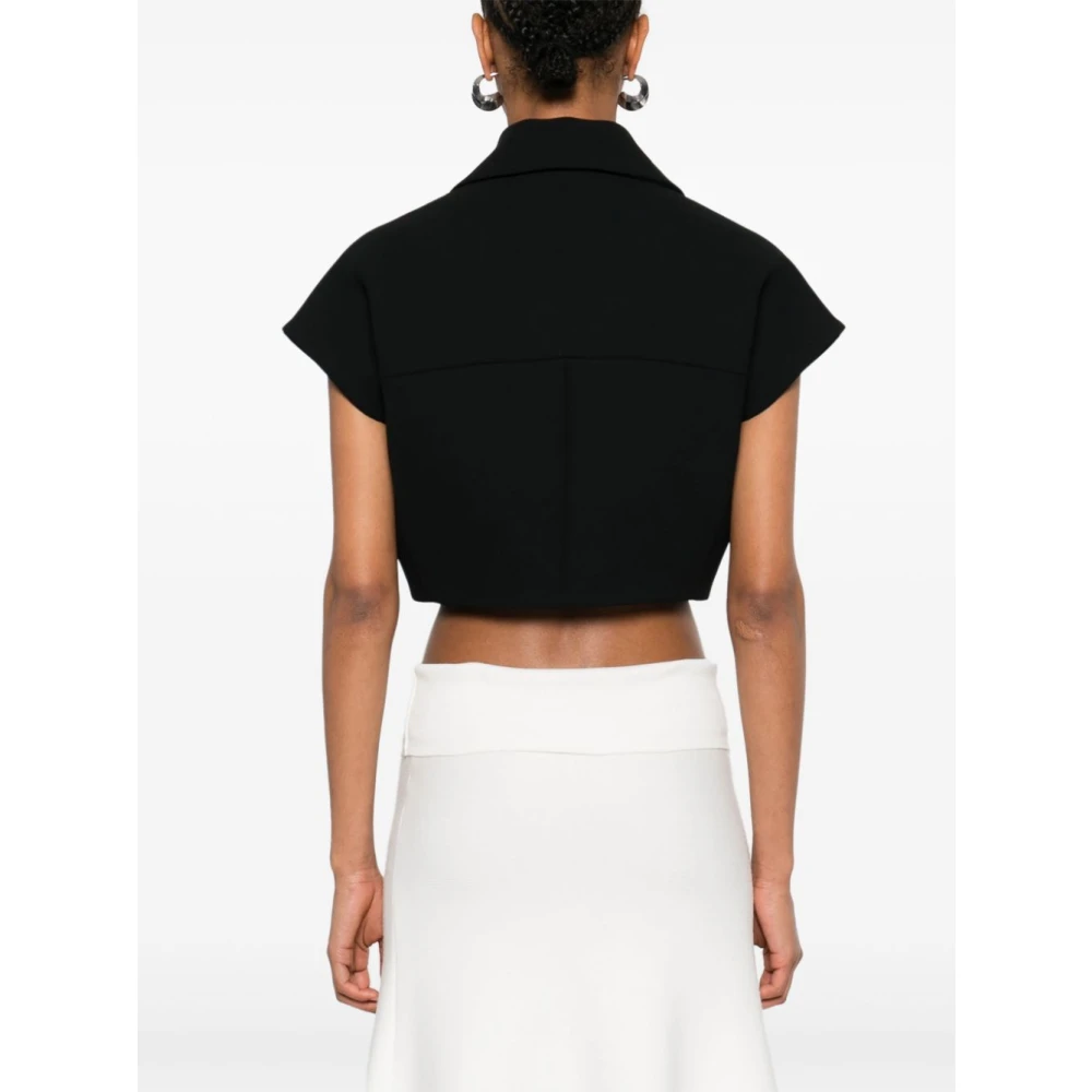Khaite Zwarte Robin Top Black Dames