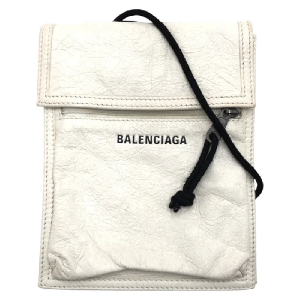 Balenciaga Vintage Pre-owned Leather crossbody-bags White Dames